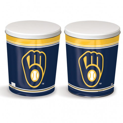 Milwaukee Brewers 3 gallon popcorn tin