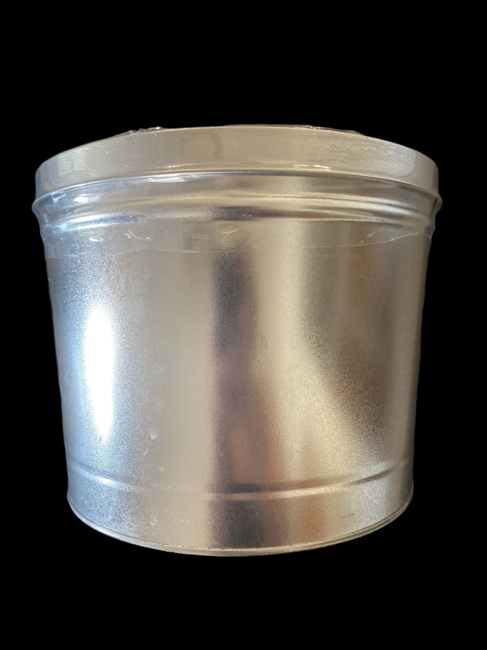 2 Gal popcorn tin silver